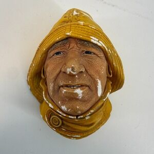 BOSSONS -  LIFE - BOATMAN‎ Chalkware Head England 1965 Vintage Wall Ornaments